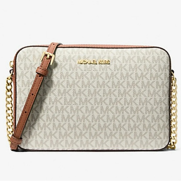 Michael Kors Cream and Tan Crossbody Bag - Picture 10 of 10